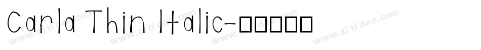 Carla Thin Italic字体转换